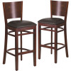Carnegy Avenue 31.5 in. Black Vinyl Seat/Walnut Wood Frame Bar Stool (Set of 2) Carnegy Avenue 31.5 in. Black Vinyl Seat/Walnut Wood Frame Bar Stool (Set of 2)