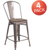 Carnegy Avenue 40.5 in. Clear Coated Bar Stool (Set of 4) Carnegy Avenue 40.5 in. Clear Coated Bar Stool (Set of 4)