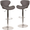 Carnegy Avenue 42.25 in. Gray Vinyl Bar Stool (Set of 2) Carnegy Avenue 42.25 in. Gray Vinyl Bar Stool (Set of 2)
