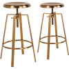 Carnegy Avenue 35 in. Gold Bar Stool (Set of 2) Carnegy Avenue 35 in. Gold Bar Stool (Set of 2)