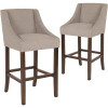Carnegy Avenue 42 in. Light Gray Fabric Bar Stool (Set of 2) Carnegy Avenue 42 in. Light Gray Fabric Bar Stool (Set of 2)