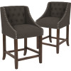 Carnegy Avenue 36 in. Charcoal Fabric Bar Stool (Set of 2) Carnegy Avenue 36 in. Charcoal Fabric Bar Stool (Set of 2)