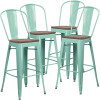 Carnegy Avenue 46 in. Mint Green Bar Stool (Set of 4) Carnegy Avenue 46 in. Mint Green Bar Stool (Set of 4)