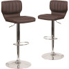 Carnegy Avenue 43 in. Brown Vinyl Bar Stool (Set of 2) Carnegy Avenue 43 in. Brown Vinyl Bar Stool (Set of 2)