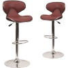 Carnegy Avenue 43 in. Burgundy Bar Stool (Set of 2) Carnegy Avenue 43 in. Burgundy Bar Stool (Set of 2)
