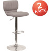 Carnegy Avenue 43 in. Gray Fabric Bar Stool (Set of 2) Carnegy Avenue 43 in. Gray Fabric Bar Stool (Set of 2)