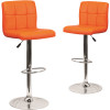 Carnegy Avenue 45.5 in. Orange Bar Stool (Set of 2) Carnegy Avenue 45.5 in. Orange Bar Stool (Set of 2)