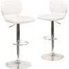 Carnegy Avenue 33.5 in White Vinyl Bar Stool (Set of 2) Carnegy Avenue 33.5 in White Vinyl Bar Stool (Set of 2)