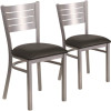 Carnegy Avenue Black Vinyl Seat/Silver Frame Restaurant Chairs (Set of 2) Carnegy Avenue Black Vinyl Seat/Silver Frame Restaurant Chairs (Set of 2)