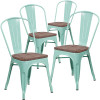 Carnegy Avenue Mint Green Restaurant Chairs (Set of 4) Carnegy Avenue Mint Green Restaurant Chairs (Set of 4)