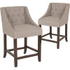 Carnegy Avenue 24 in. Light Gray Fabric Bar stool (Set of 2) Carnegy Avenue 24 in. Light Gray Fabric Bar stool (Set of 2)
