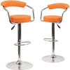 Carnegy Avenue 33.25 in. Orange Bar stool (Set of 2) Carnegy Avenue 33.25 in. Orange Bar stool (Set of 2)