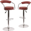 Carnegy Avenue 33.25 in. Burgundy Bar stool (Set of 2) Carnegy Avenue 33.25 in. Burgundy Bar stool (Set of 2)