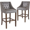 Carnegy Avenue 30 in. Light Gray Leather Bar stool (Set of 2) Carnegy Avenue 30 in. Light Gray Leather Bar stool (Set of 2)