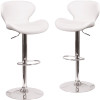 Carnegy Avenue 33 in. White Vinyl Bar stool (Set of 2) Carnegy Avenue 33 in. White Vinyl Bar stool (Set of 2)