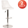 Carnegy Avenue 32.5 in. White Leather Bar stool (Set of 2) Carnegy Avenue 32.5 in. White Leather Bar stool (Set of 2)