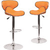 Carnegy Avenue 32.5 in. Orange Bar stool (Set of 2) Carnegy Avenue 32.5 in. Orange Bar stool (Set of 2)