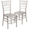 Carnegy Avenue Silver Resin Chiavari Chairs (Set of 2)