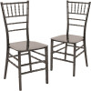 Carnegy Avenue Black Flat Seat Resin Chiavari Chairs (Set of 2)