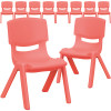 Carnegy Avenue Red Plastic Stack Chair with Seat Height 10.5 ft. in Red Carnegy Avenue Red Plastic Stack Chair with Seat Height 10.5 ft. in Red