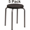 Carnegy Avenue Black Stackable Stools (Set of 5)