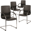 Carnegy Avenue Black Vinyl Side Chairs (Set of 4) Carnegy Avenue Black Vinyl Side Chairs (Set of 4)