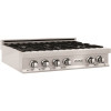 ZLINE Kitchen and Bath 36 in. Porcelain Gas Cooktop in DuraSnow Stainless Steel with 6 Gas Burners