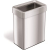 HLS COMMERCIAL 18 Gal. Rectangular Open Top Stainless Steel Trash Can with Odor Filters HLS COMMERCIAL 18 Gal. Rectangular Open Top Stainless Steel Trash Can with Odor Filters
