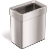 HLS COMMERCIAL 16 Gal. Rectangular Open Top Stainless Steel Trash Can with Odor Filters HLS COMMERCIAL 16 Gal. Rectangular Open Top Stainless Steel Trash Can with Odor Filters