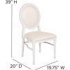 Carnegy Avenue White Vinyl/White Frame Resin King Louis Chair