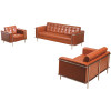 Flash Furniture 3-Piece Cognac Colored Living Room Set