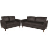 Carnegy Avenue 2-Piece Black Colored Living Room Set