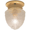 7.25 in. 1-Light Polished Brass Interior Ceiling Light Flush Mount