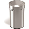 HLS COMMERCIAL 17 Gal. Stainless Steel Round Swing Top Trash Can