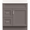 MagickWoods Marlow 30 in. W x 21 in. D Bath Vanity Cabinet Only in Gray Slate with Left Hand Side Drawers MagickWoods Marlow 30 in. W x 21 in. D Bath Vanity Cabinet Only in Gray Slate with Left Hand Side Drawers