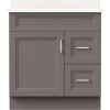 MagickWoods Marlow 30 in. W x 21 in. D Bath Vanity Cabinet Only in Gray Slate with Right Hand Side Drawers MagickWoods Marlow 30 in. W x 21 in. D Bath Vanity Cabinet Only in Gray Slate with Right Hand Side Drawers