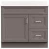 MagickWoods Marlow 36 in. W x 21 in. D Bath Vanity Cabinet Only in Gray Slate with Right Hand Side Drawers