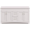 MagickWoods Brixton 60 in. W x 21 in. D Double Bowl Bath Vanity Cabinet in Vanilla White
