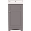 Inverness 17.5 in. W x 13.5 in. D Bath Vanity in Gray Slate w/ Porcelain Rectangular Vanity Top in White w/ White Basin