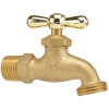 Everbilt 3/4 in. MIP and 3/4 in. SWT x 3/4 in. MHT Brass Heavy Duty Hose Bibb Valve