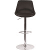 Carnegy Avenue 44.5 in. Black Vinyl Adjustable Bar Stool Carnegy Avenue 44.5 in. Black Vinyl Adjustable Bar Stool