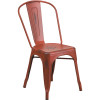 Carnegy Avenue Metal Outdoor Dining Chair in Kelly Red
