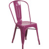 Carnegy Avenue Metal Outdoor Dining Chair in Purple