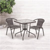 Carnegy Avenue Metal Outdoor Dining Chair in Gray