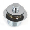 Watco 1.625 in. Overall Diameter x 16 Threads x 1.25 in. Push Pull Bathtub Closure with 38101 Brass Bushing in Chrome