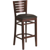 Carnegy Avenue 31.5 in. Black Vinyl Seat/Walnut Wood Frame Bar Stool Carnegy Avenue 31.5 in. Black Vinyl Seat/Walnut Wood Frame Bar Stool