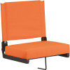 Carnegy Avenue Orange Metal Folding Lawn Chair