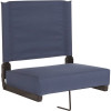 Carnegy Avenue Navy Blue Metal Folding Lawn Chair