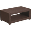 Carnegy Avenue Chocolate Brown Rectangle Wicker Outdoor Dining Table