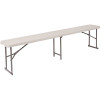 Carnegy Avenue White Bench 16.25 in. x 10.25 in. x 71 in.